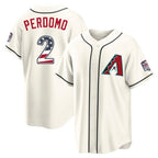 Arizona Diamondbacks #2 Geraldo Perdomo Player Cream Fotopoulosg USA 250 Fourth of July Home Game Stitched Jerseys
