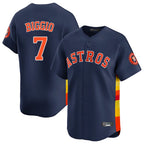 Houston Astros #7 Craig Biggio Player Navy Fotopoulosg Home Limited Stitched Jerseys