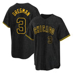 Chicago Cubs #3 Alex Bregman Player Black Fotopoulosg Snake Skin City Game Stitched Jerseys