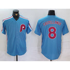 Philadelphia Phillies #8 Nick Castellanos Blue Fotopoulosg Cool Base Stitched Jersey