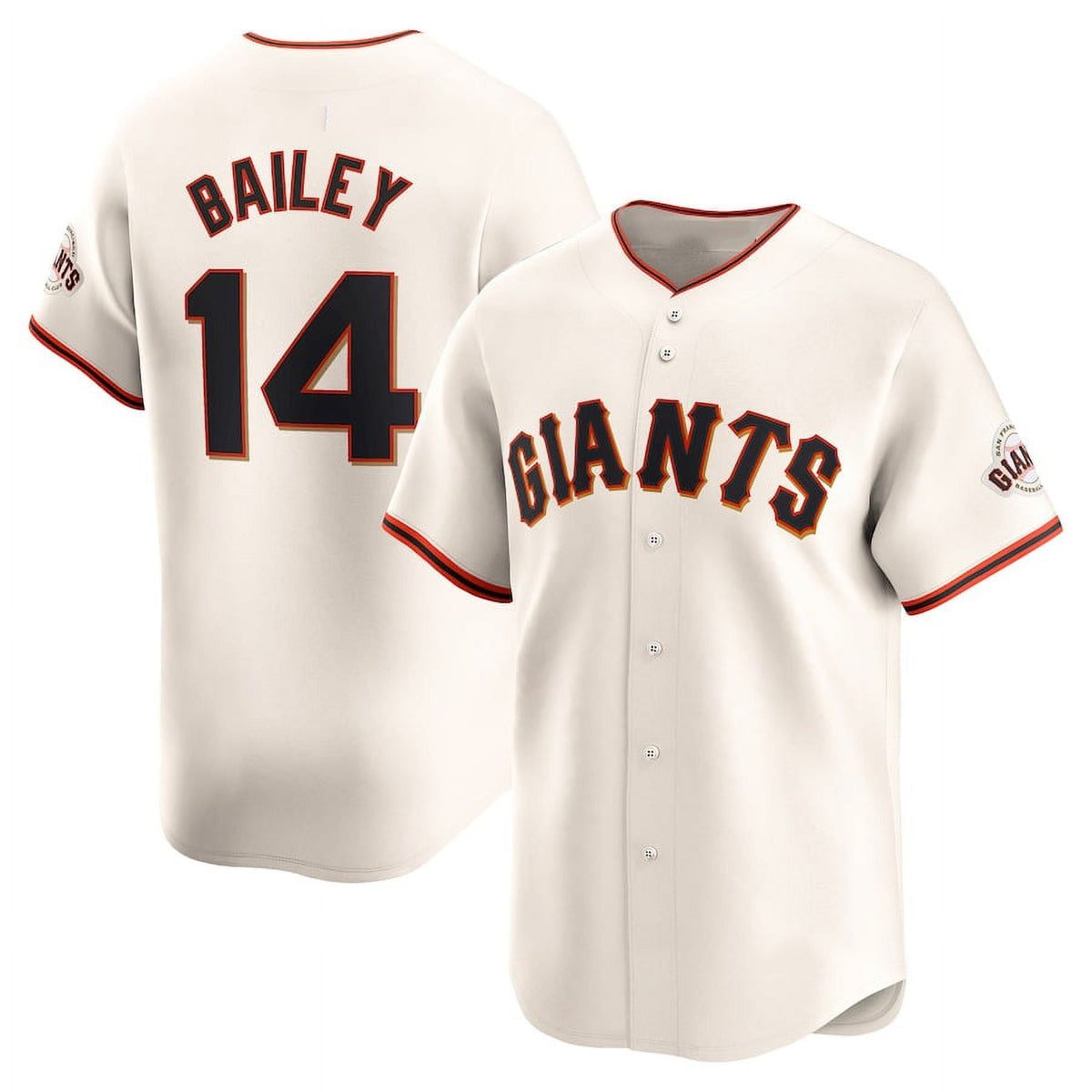 San Francisco Giants #14 Patrick Bailey Cream Fotopoulosg 2024 Home Limited Stitched Jersey