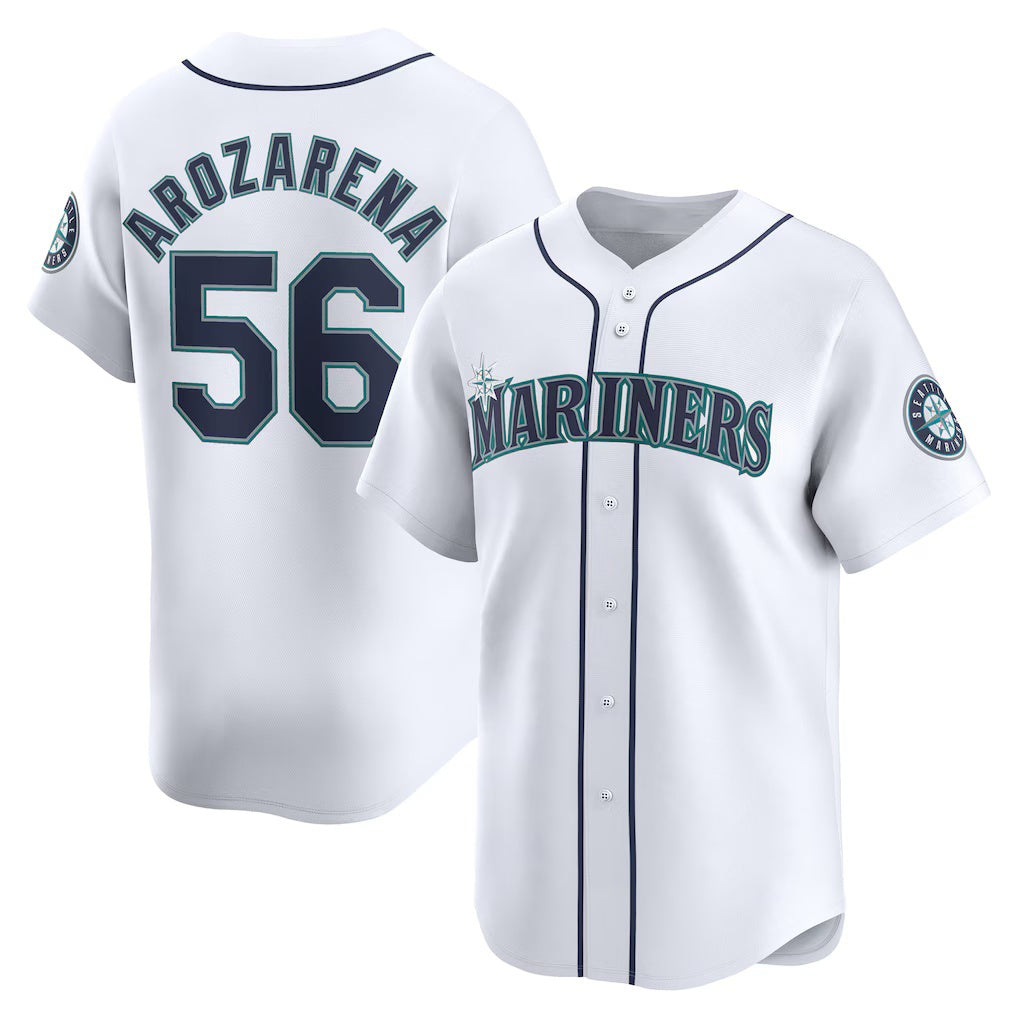 Seattle Mariners #56 Randy Arozarena White Fotopoulosg Home Limited Player Jersey