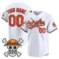 Custom Baltimore Orioles x One Piece White Fotopoulosg Vapor Premier Limited Jersey - Stitched