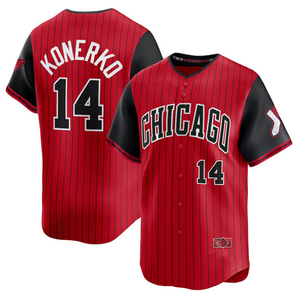 Chicago White Sox #14 Paul Konerko Red Black Fotopoulosg 2025 City Connect Limited Stitched Jersey