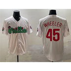 Philadelphia Phillies #45 Zack Wheeler White Fotopoulosg Phanatic Cool Base Stitched Jersey
