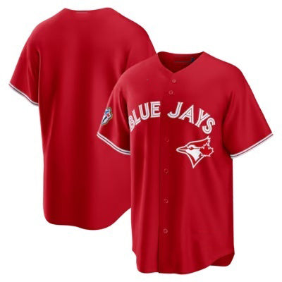 Toronto Blue Jays Blank Red Fotopoulosg 50 Seasons Patch Stitched Jersey
