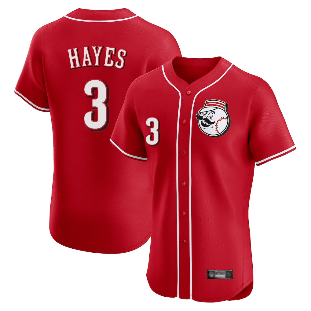 Cincinnati Reds #3 Ke'Bryan Hayes Player Red Fotopoulosg Limited Elite Home Game Stitched Jerseys