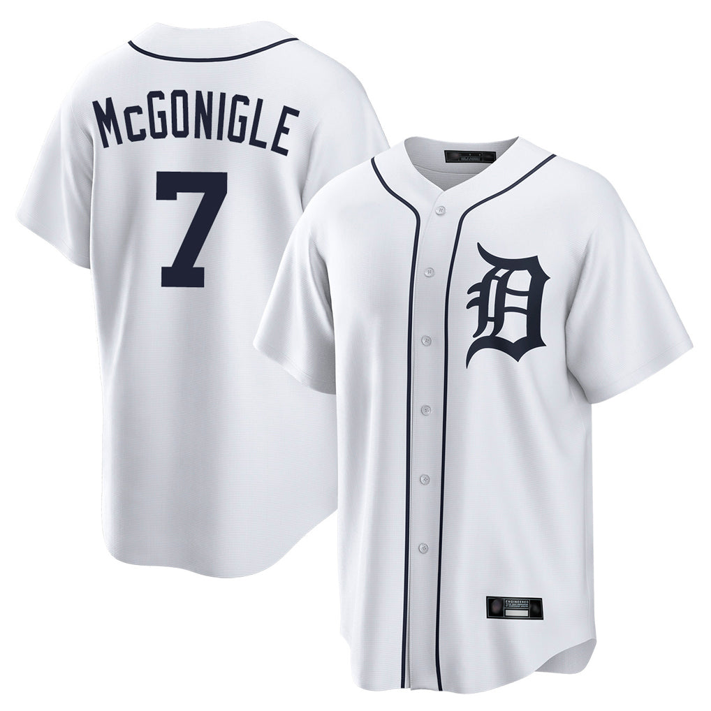 Detroit Tigers #7 Kevin McGonigle Player White Fotopoulosg Home Game Stitched Jerseys