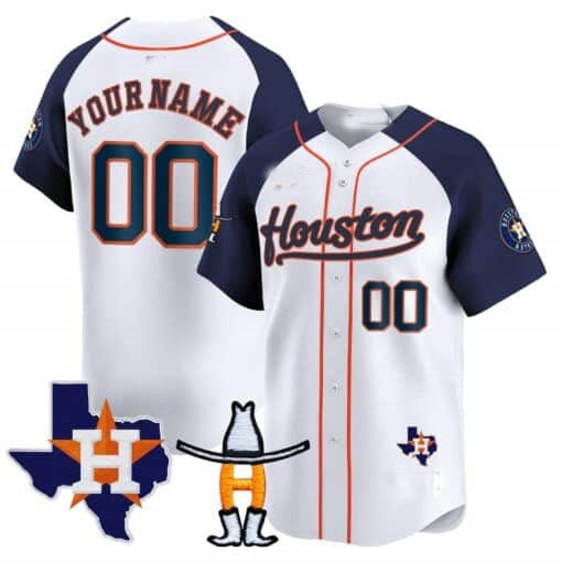Custom Houston Astros Houston Rodeo Patch Vapor Premier Limited Jersey ¨C White 3 Fotopoulosg