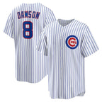 Chicago Cubs #8 Andre Dawson White Fotopoulosg Home Retired Player Replica Jersey