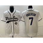 Chicago White Sox #7 Tim Anderson White Fotopoulosg Cool Base Stitched Jersey 2
