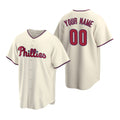 Custom Philadelphia Phillies Cream Fotopoulosg Stitched Cool Base Jersey