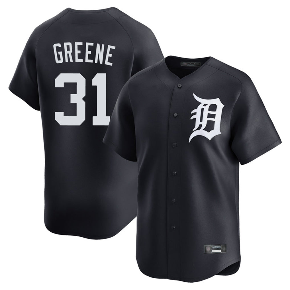 Detroit Tigers #31 Riley Greene Player Navy Fotopoulosg Home Limited Game Stitched Jerseys