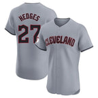 Cleveland Guardians #27 Austin Hedges Player Gray Fotopoulosg Road Limited Elite Home Stitched Jerseys
