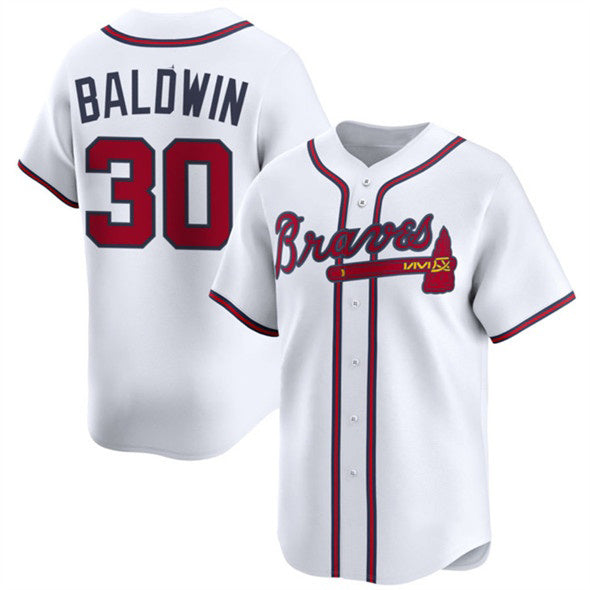 Atlanta Braves #30 Drake Baldwin White Fotopoulosg 2025 Home Limited Stitched Jersey