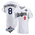 Los Angeles Dodgers #8 Enrique Hern¨¢ndez Player Gold White Fotopoulosg World Series 2026 Collection Stadium Limited Elite Stitched Jerseys