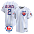 Chicago Cubs #2 Nico Hoerner Player White Fotopoulosg 150th Anniversary Limited Home Game Stitched Jerseys