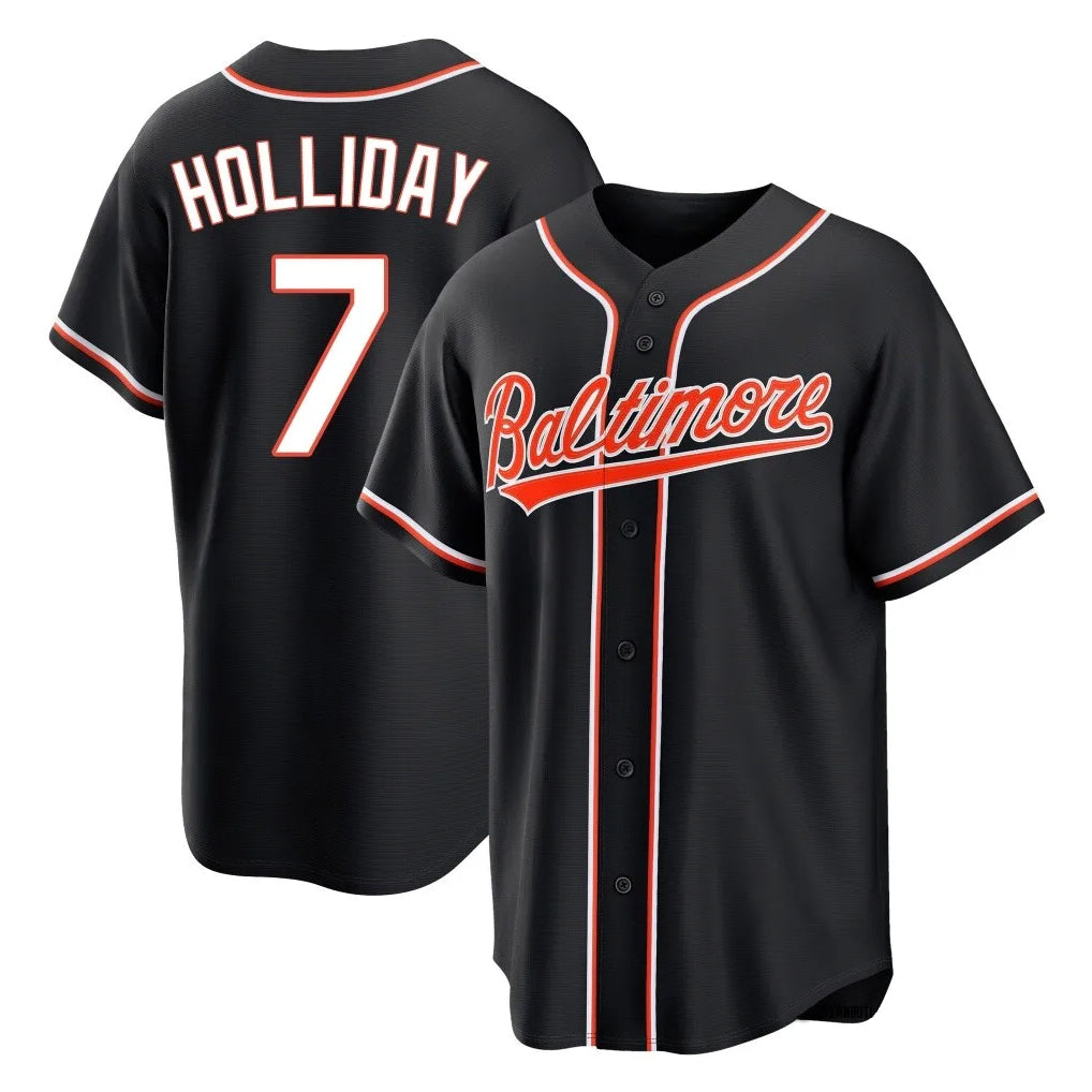 Baltimore Orioles #7 Jackson Holliday Player Black Fotopoulosg Out Home Game Stitched Jerseys