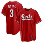 Cincinnati Reds #3 Ke'Bryan Hayes Player Red Fotopoulosg Home Game Stitched Jerseys