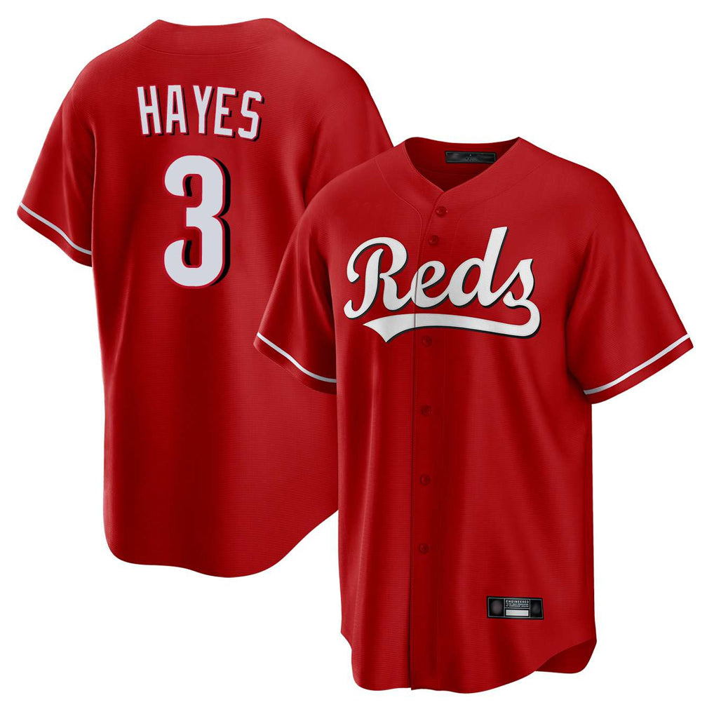 Cincinnati Reds #3 Ke'Bryan Hayes Player Red Fotopoulosg Home Game Stitched Jerseys