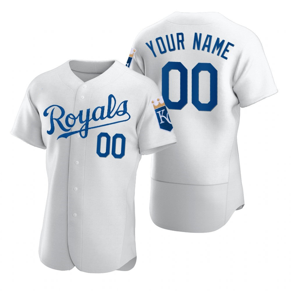 Custom Kansas City Royals White Fotopoulosg 2020 Stitched Flex Base Jersey