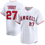 Los Angeles Angels #27 Mike Trout White Fotopoulosg Home Limited Player Jersey