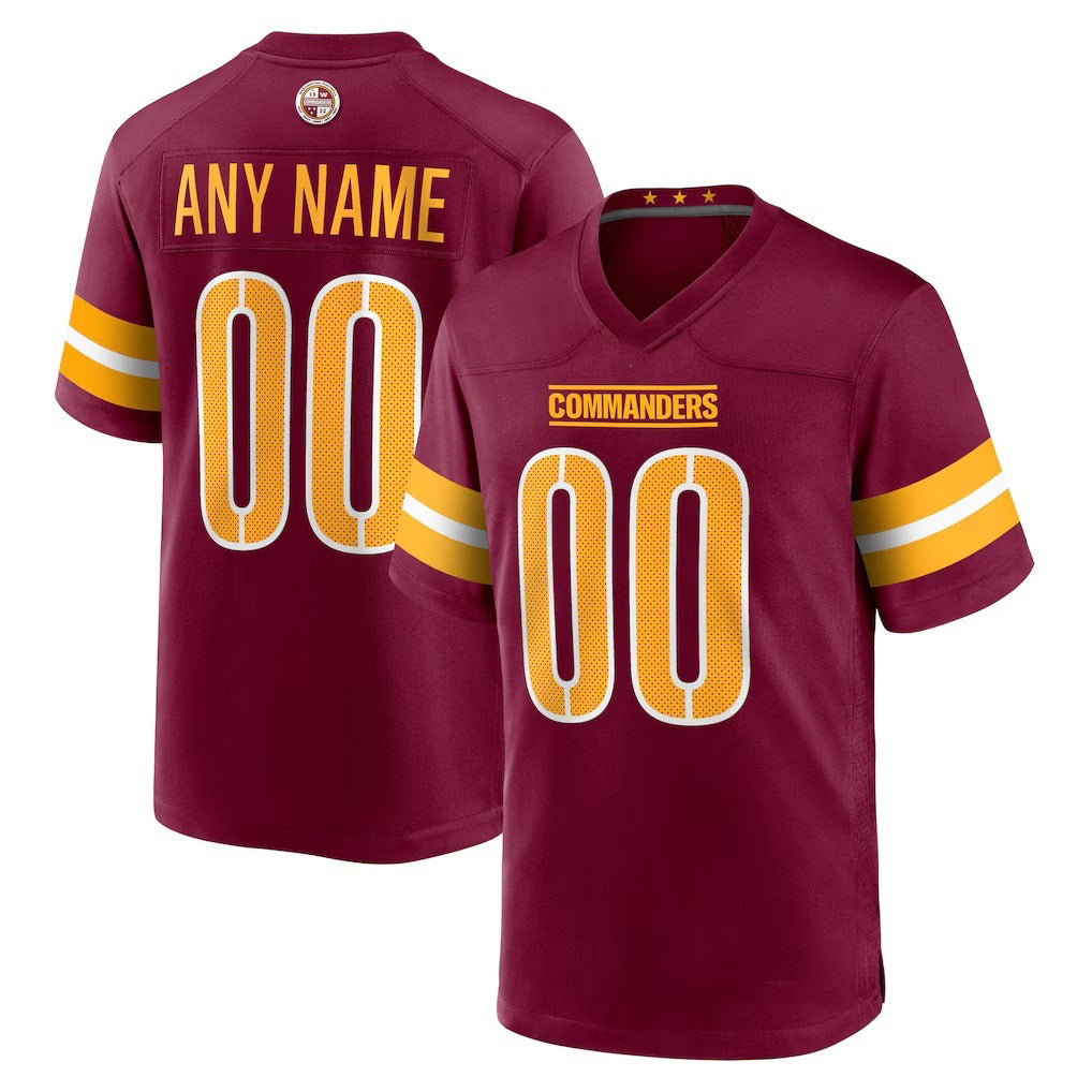 Custom W.Commanders Burgundy Fotopoulosg Game Player Jersey