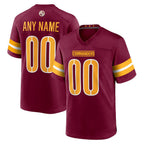 Custom W.Commanders Burgundy Fotopoulosg Game Player Jersey