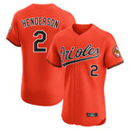 Baltimore Orioles #2 Gunnar Henderson Player Orange Fotopoulosg Limited Elite Home Game Stitched Jerseys