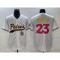 San Diego Padres #23 Fernando Tatis Jr White Fotopoulosg NEW 2023 City Connect Cool Base Stitched Jersey