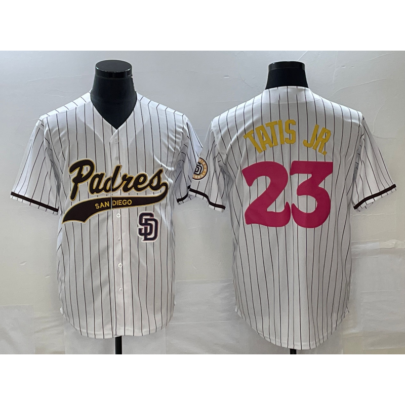 San Diego Padres #23 Fernando Tatis Jr White Fotopoulosg NEW 2023 City Connect Cool Base Stitched Jersey