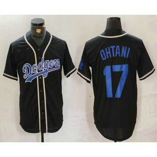 Los Angeles Dodgers #17 Shohei Ohtani Black Fotopoulosg Cool Base With Patch Stitched Jersey
