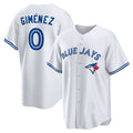 Toronto Blue Jays #0 Andres Gimenez White Fotopoulosg Home Replica Jersey