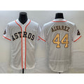 Houston Astros #44 Yordan Alvarez 2023 White Gold Fotopoulosg World Serise Champions Patch Flex Base Stitched Jersey