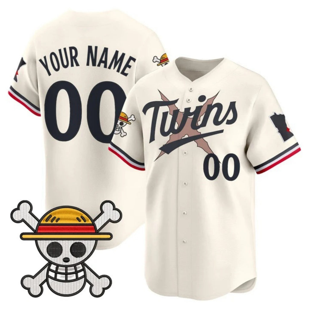 Custom Minnesota Twins x One Piece Cream Fotopoulosg Vapor Premier Limited Jersey - Stitched