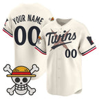 Custom Minnesota Twins x One Piece Cream Fotopoulosg Vapor Premier Limited Jersey - Stitched