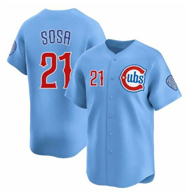 Chicago Cubs #21 Sammy Sosa Blue Fotopoulosg 2024-25 2nd Alternate Limited Stitched Jersey