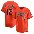 Baltimore Orioles #12 Dylan Beavers Player Orange Fotopoulosg Limited Home Game Stitched Jerseys