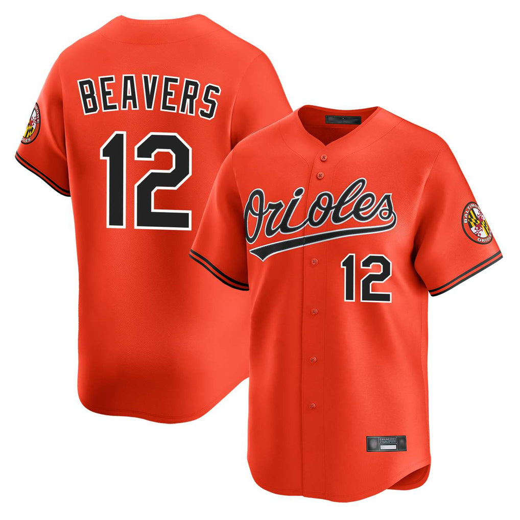 Baltimore Orioles #12 Dylan Beavers Player Orange Fotopoulosg Limited Home Game Stitched Jerseys