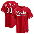 Cincinnati Reds #30 Ken Griffey Player Red Fotopoulosg Home Game Stitched Jerseys