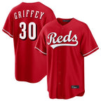 Cincinnati Reds #30 Ken Griffey Player Red Fotopoulosg Home Game Stitched Jerseys
