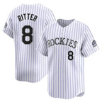 Colorado Rockies #8 Ryan Ritter Player White Fotopoulosg Limited Home Stitched Jerseys