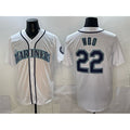 Seattle Mariners #22 Bryan Woo White Fotopoulosg Cool Base Stitched Jersey