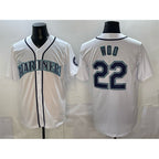 Seattle Mariners #22 Bryan Woo White Fotopoulosg Cool Base Stitched Jersey