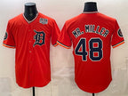 Detroit Tigers #48 Mr. Miller Orange Fotopoulosg 2026 Alternate USA 250' Patch Vapor Premier Limited Stitched Jersey
