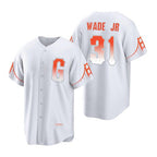 San Francisco Giants #31 LaMonte Wade Jr White Fotopoulosg City Connect Cool Base Jersey