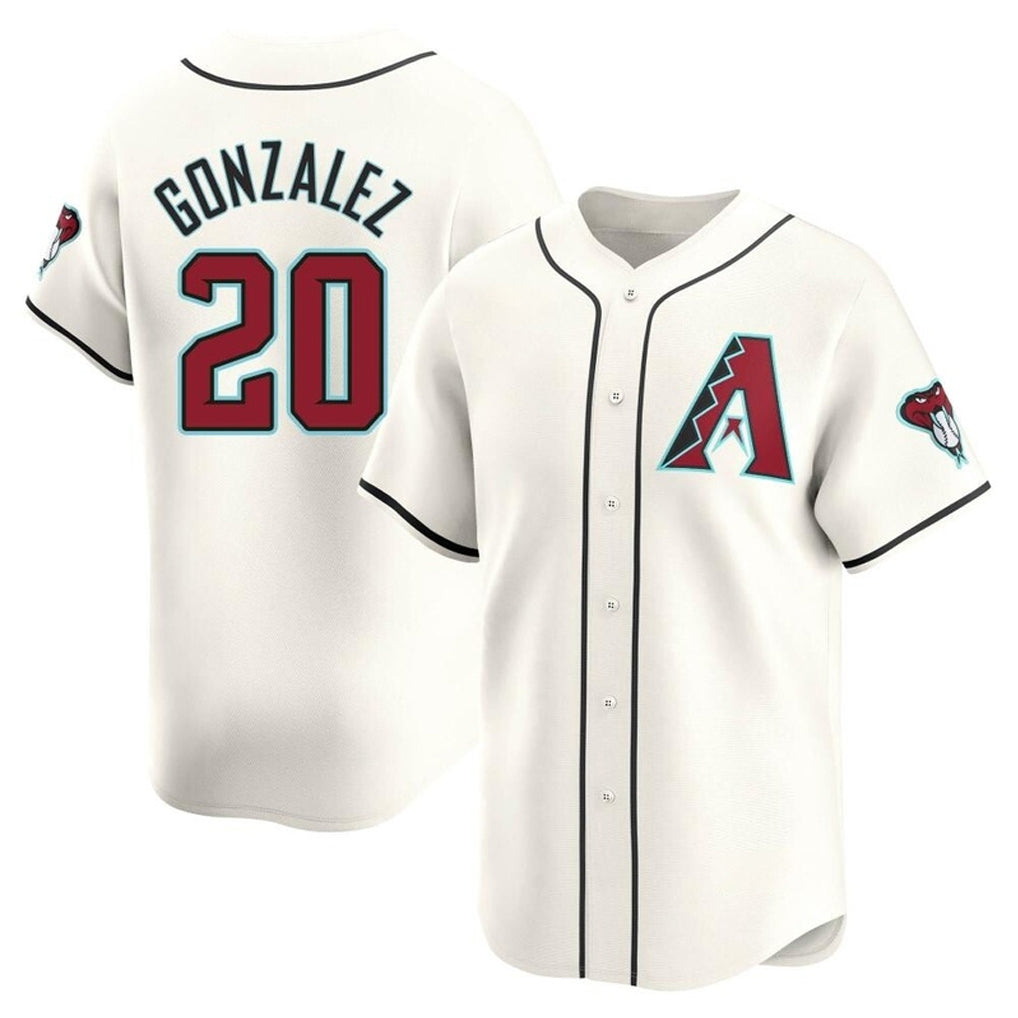 Arizona Diamondbacks #20 Luis Gonzalez Player Cream Fotopoulosg Limited Home Game Stitched Jerseys