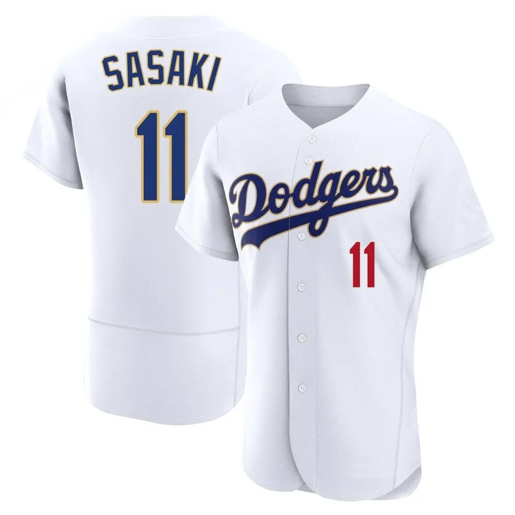 Los Angeles Dodgers #11 Roki Sasaki Player Gold White Fotopoulosg 2026 Collection Stadium Limited Elite Stitched Jerseys
