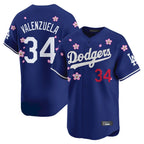 Los Angeles Dodgers #34 Fernando Valenzuela Player Royal Fotopoulosg Tokyo Series Vapor Premier Limited Stitched Jerseys