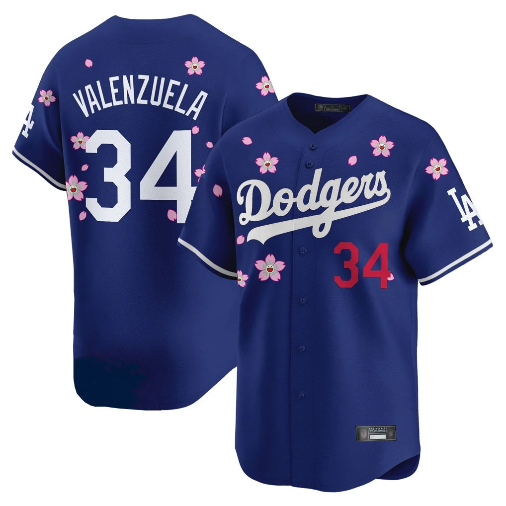 Los Angeles Dodgers #34 Fernando Valenzuela Player Royal Fotopoulosg Tokyo Series Vapor Premier Limited Stitched Jerseys